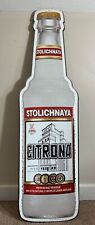 Vintage Stolichinaya Citrona Metal Beer Sign 42”x12” picture