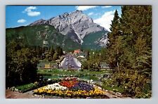 Banff-Alberta, Cascade Mountain, Antique, Vintage c1965 Souvenir Postcard picture