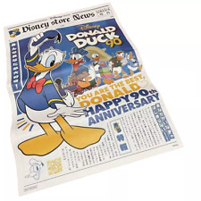 Japan Tokyo Disney Store TDL TDS Donald Duck 90th Anniversary News Paper picture