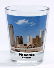 PHOENIX ARIZONA CITY SKYLINE COLOR PHOTO SHOT GLASS SHOTGLASS picture