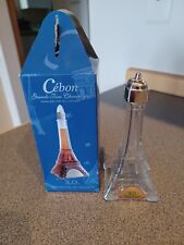 Empty-Vtg XO Cognac Eiffel Tower Glass Bottle Decanter w/Original Box picture