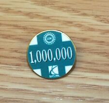 Green & White 1,000,000 UAW Collectible Saturn Employee Advertisement Lapel Pin  picture