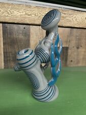 Heady Glass Water Pipe Push Bubbler Collectable Art 2008 Drew Kups (Bowlpusher) picture
