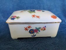 Prov Saxe ES Germany Hand-Painted Porcelain Rose Floral Trinket Box  Antique picture