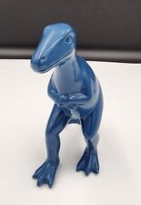 Shiny Blue T-Rex Dinosaur Figurine Tyrannosaurus Rex Decor Resin Navy Blue 6