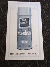 Sta-clean Stain Repeller AD Brochure Upholstery 1 page Vintage Good Housekeeping picture
