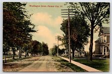 Farmer City Illinois~Home w/Arch Over Porch On Washington Street~1910 Postcard picture