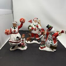 Danbury Mint Indiana University Mr And Mrs Claus And Snowman picture
