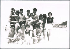 1990s Affectionate Men Trunks Bulge Pretty Women Bikini Beach Gay int Vint Photo picture