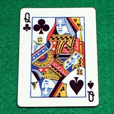 Queen Clubs / Spades, Half Diagonal, Red Bicycle Gaff Playing Card picture