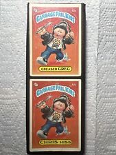 1985 Topps Garbage Pail Kids Greaser Greg #62a + Chris Hiss #62b - Poor picture