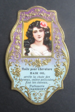 Old Vintage 1920's - French Perfumery - HAIR OIL - LABEL - Chamberry picture