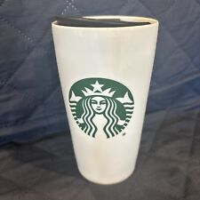 NEW STARBUCKS Ceramic Travel Coffee Mug Tumbler White 12 Oz -2021 picture