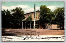 STROUDSBURG PA PENNSYLVANIA Hotel Fulmer c1907 Dirt Street View Postcard picture