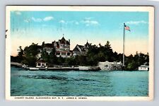 Alexandria Bay NY-New York, Cherry Island, Antique Vintage Souvenir Postcard picture