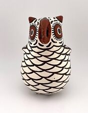 VERY RARE - Vintage - Signed - Authentic Nellie Bica ZUNI Pottery Owl 3.75