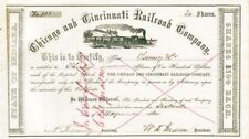 Chicago and Cincinnati Railroad - Railroad Stocks picture