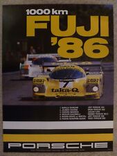 1986 Porsche 956 1000 KM Fuji Victory Showroom Advertising Poster RARE Awesome picture