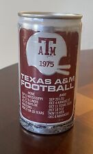 Texas A&M Pearl Light 1975 football schedule Pull Tab Beer Can Bott Opened Empty picture