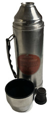 Vtg UNO-VAC Thermos 2 qt 1/2 Gallon Stainless Steel Unbreakable Bottle 64 Oz picture