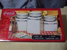 Coca Cola 3 Piece Drive IN Canister Set  Vintage Style  NIB picture
