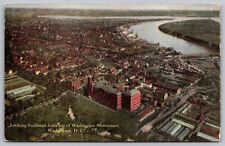Southeast Washington Monument DC Aerial View Government City Vintage Postcard picture