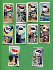 1929 W.D.& H.O. WILL'S CIGARETTES FLAGS OF THE EMPIRE 10 COLLECTOR CARD LOT picture