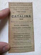 Original Catalina Island Ticket By Globe C1940s Ephemera picture
