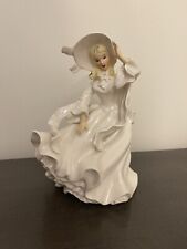 Vtg/Antique Royal Dalton Porcelain Figurine Of A Beautiful Lady In White picture