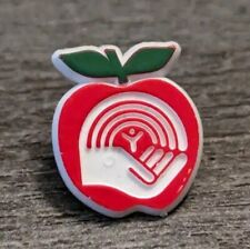 United Way Non-Profit Fundraising Organization Logo Apple Design Red Plastic Pin picture