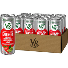 V8 +SPARKLING ENERGY Strawberry Kiwi Energy Drink Made W/ Real Vegetable & Fruit picture