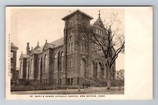 New Britain CT-Connecticut, St Mary's Roman Catholic Church, Vintage Postcard picture