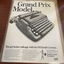 1968 Smith Corona Portable Typewriter Grand Prix Model Vintage Print Ad picture