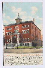 Old UDB postcard CATHOLIC ST CLARA’S CHURCH, WOODLAWN, CHICAGO, IL pre 1907 picture