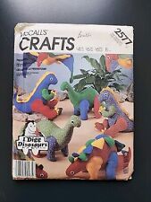 Vintage McCall's 2577 Dinosaur Sewing Patterns 