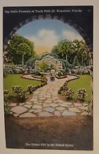 Vintage Postcard - The Patio, Fountain Of Youth Park, St. Augustine, Florida picture