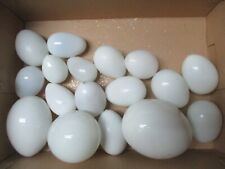 17 Old Victorian Milk Glass Easter Eggs in Various Sizes picture