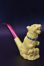 XL Angry Bear Pipe With Wind Cap New Handmade Block Meerschsum W Case&Tampe#1091 picture