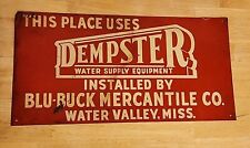 Dempster Windmill Water Supply Equipment Farm Tin Sign Vintage Antique 24x12 picture