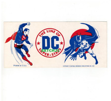 1975 NEAL ADAMS ART BATMAN SUPERMAN ORIGINAL BUMPER STICKER DC COMICS BRONZE AGE picture