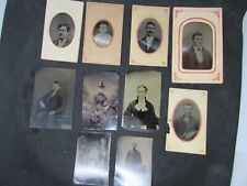 10 Antique Tintypes  Photos - Studio posed Men & Women         (E picture