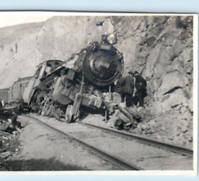 Jasper Alberta Canada 1920s Railroad Train Wreck Disaster J-4-a Locomotive #5080 picture