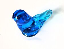 Bluebird Of Happiness Glass Figurine Signed Leo Ward 1999  Terra Studios Label picture
