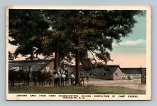 Looking east from army headquarters  Camp Greene Charlotte NC postcard picture