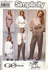 1980's Simplicity Misses' Pants,Skirt,Blouse,Jacket Pattern 9368 12-16 UNCUT picture