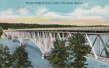 Niangua Bridge on Route 5, Lake of the Ozarks, Missouri. Linen Posted 1951 picture