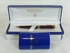 Waterman L'Etalon Rollerball Pen Burgundy and Gold In Box With Manual Mint picture