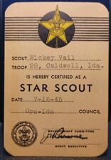 1945 Boy Scouts Star Scout Badge Authentic Vintage Award (Excellent Condition)  picture