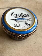 LIMOGES France Beluga Caviar Box Peint Main CHAMART Exclusive RETIRED picture