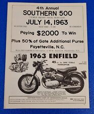 1963 ROYAL ENFIELD 750cc ROAD INTERCEPTOR ORIGINAL MOTORCYCLE PRINT HALF AD picture